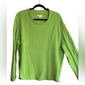 Coldwater Creek Green Roll Neck Cotton Waffle Pull-over Sweater. Size 2X